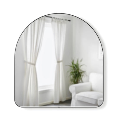 Umbra Hubba arched wall mirror, metallic titanium