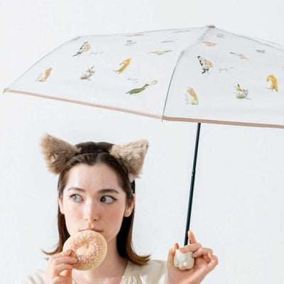 Wpc. x Masayuki OKI Paw Nyan Mini umbrella, beige