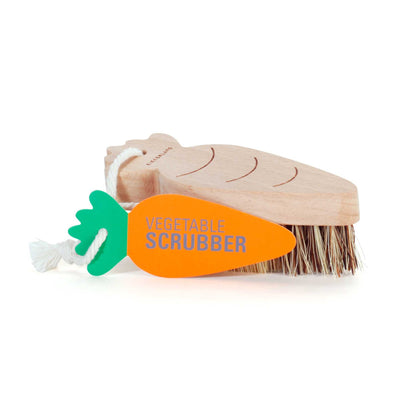Kikkerland Wood Vegetable Scrubber Brush