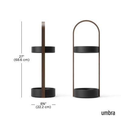 Umbra Bellwood umbrella stand, walnut