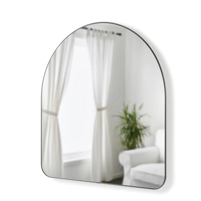 Umbra Hubba arched wall mirror, metallic titanium