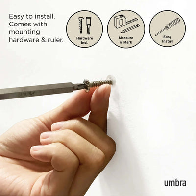 Umbra Flip 8 wall hook, white/white