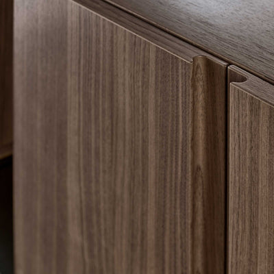 String Pira G2 wall-mounted floor shelf 90+70, black/walnut