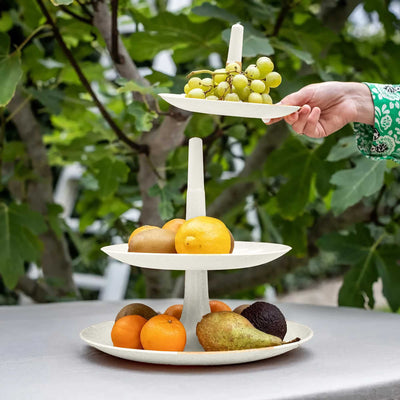 Koziol Babell serving dish 3-tier, white