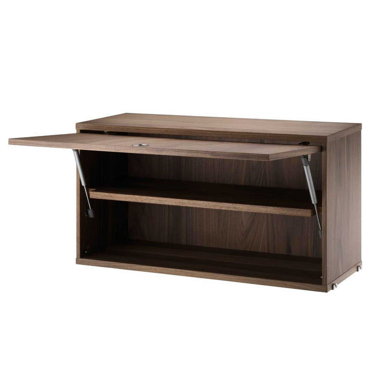 String Cabinet with Flip Door (d30xw78xh42cm), Walnut