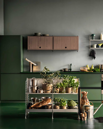 String Cabinet with Flip Door (d30xw78xh42cm), Walnut