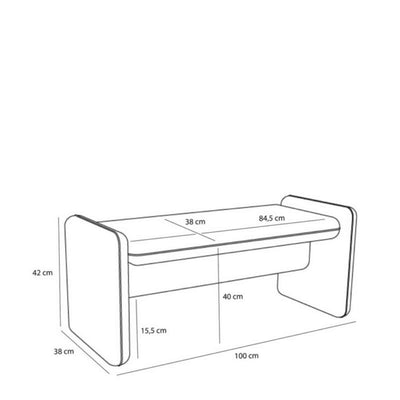 Hubsch Well bench, light blue