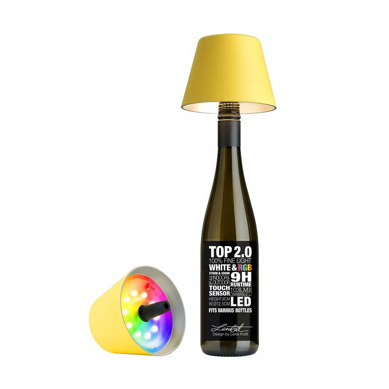 Sompex Top 2.0 rechargeable bottle light, yellow