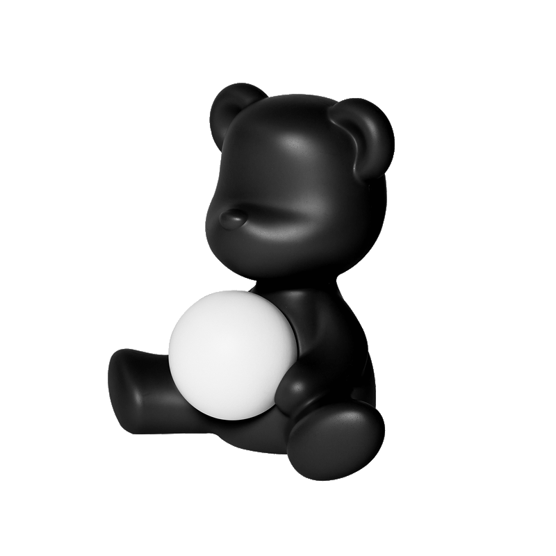 Qeeboo Teddy Girl rechargeable lamp, Black