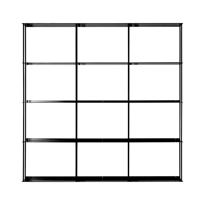 Kriptonite Krossing wall shelf 100x100cm, matt black