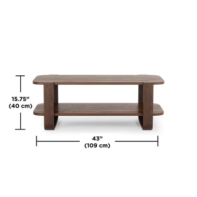 Umbra Bellwood coffee table, aged walnut