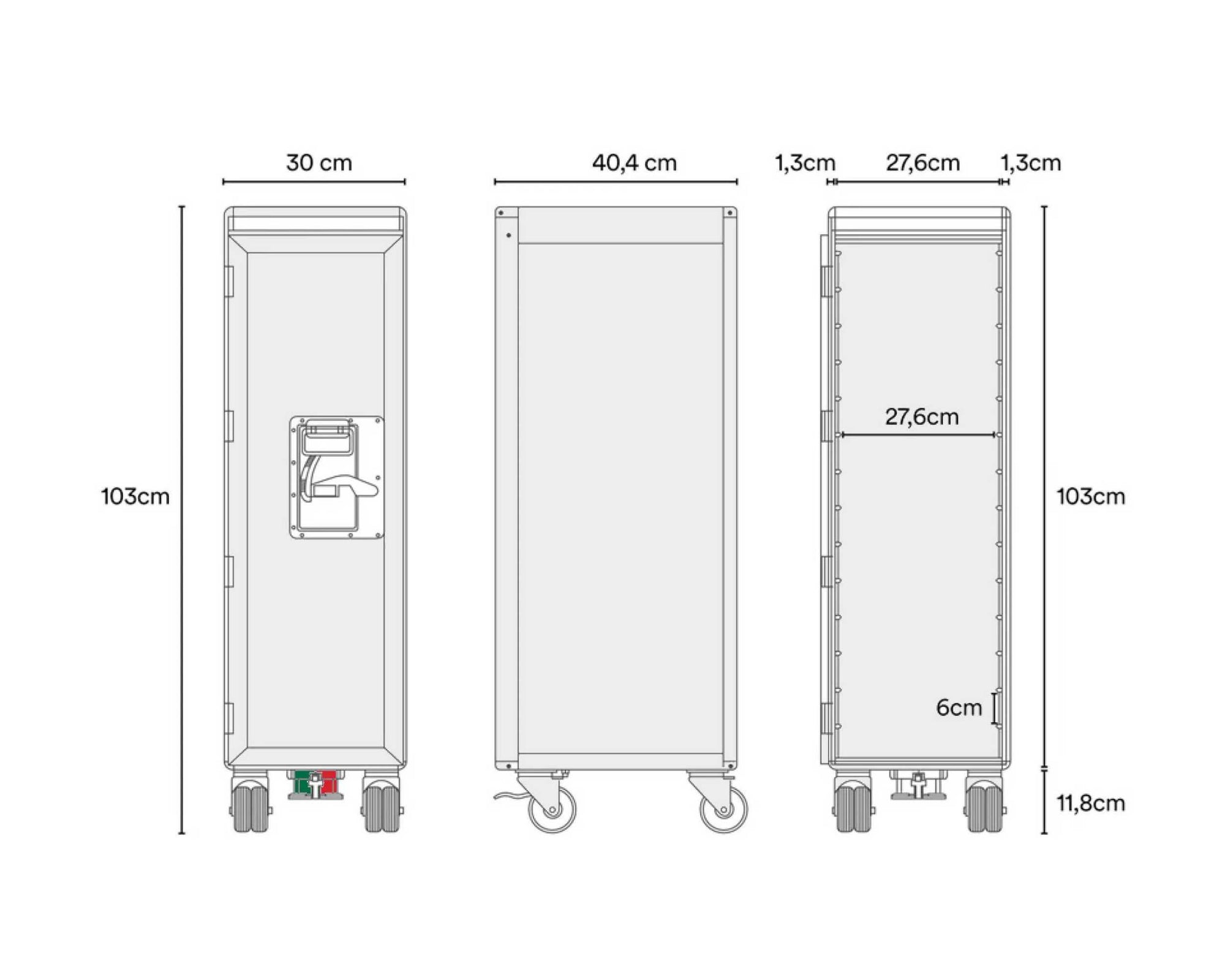 Bordbar Voyager Neonblack Airline Trolley incl. storage equipment