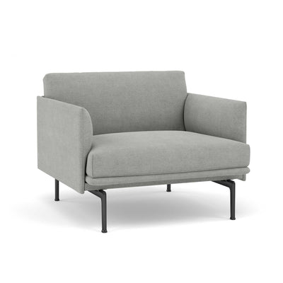 Muuto Outline Chair Black Base, Fiord151 w88xd86xh71cm