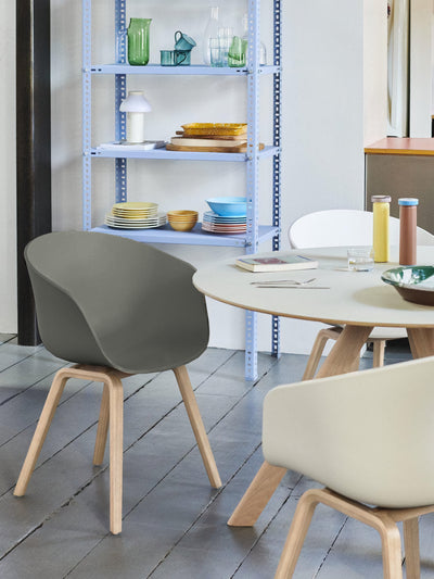 Hay About A Chair AAC 22, dusty green/oak matt lacquered