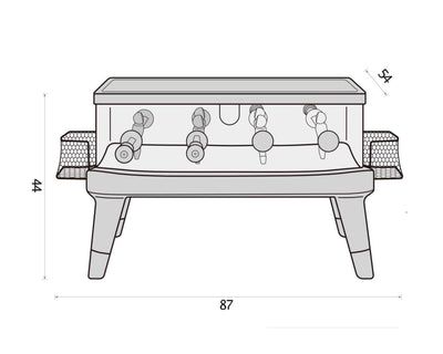 Teckell Intervallo Foosball coffee table, walnut