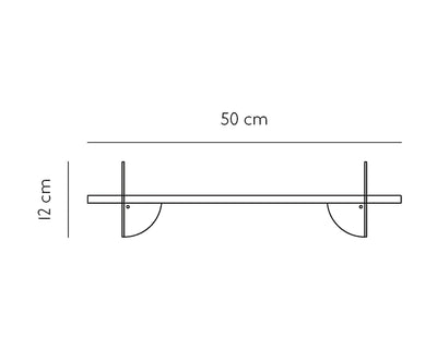 Aytm Aedes Shelf 50cm, walnut/gold