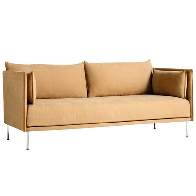 HAY Silhouette sofa 2-seater, linara 142/silk cognac/chrome