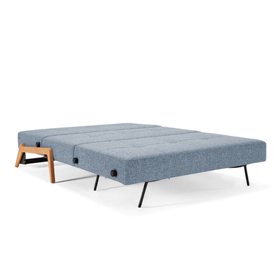 Innovation Living Cubed 140 Wood sofa bed, 525 mixed dance light blue