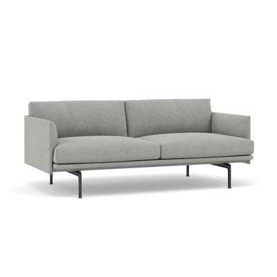 Muuto Outline Sofa 2-Seater, Fiord151/Black w170xd84xh71cm
