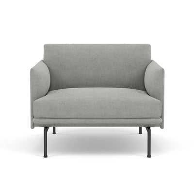 Muuto Outline Chair Black Base, Fiord151 w88xd86xh71cm