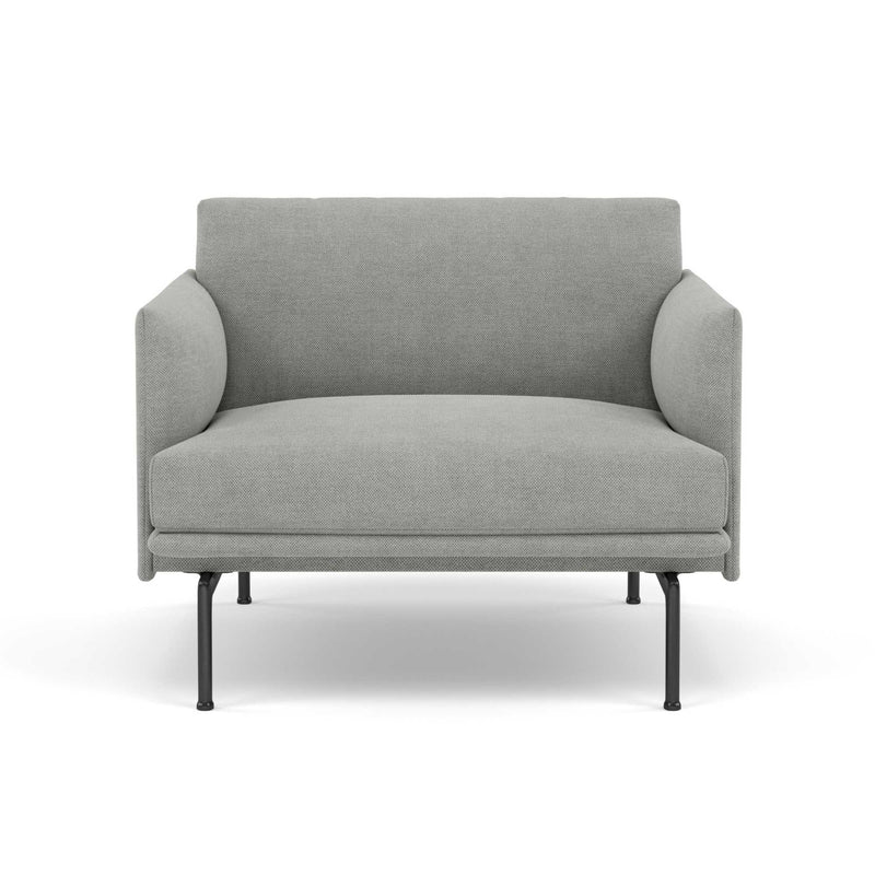 Muuto Outline Chair Black Base, Fiord151 w88xd86xh71cm