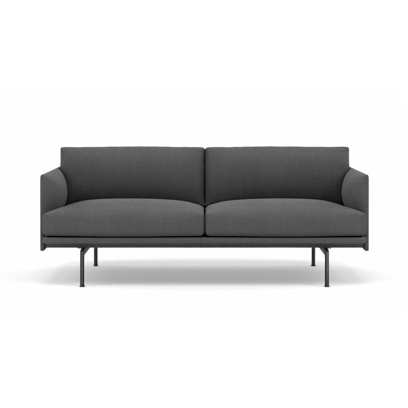 Muuto Outline Sofa 2-Seater, Remix163/Black w170xd84xh71cm