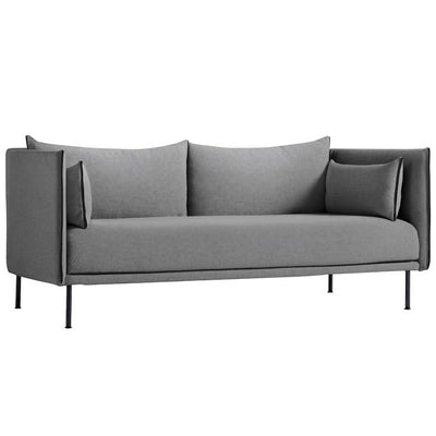 HAY Silhouette sofa 2-seater, coda 182/silk black/black steel