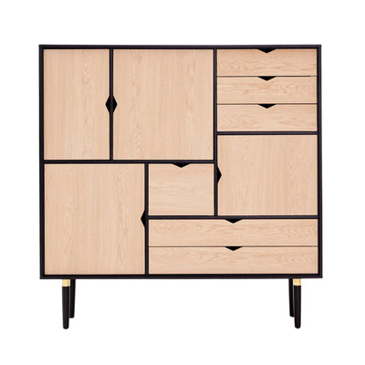 Andersen Unique highboard, black/oak