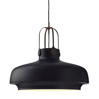 &Tradition SC8 Copenhagen pendant light, matt black - bronzed brass suspension
