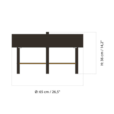 Audo Copenhagen Turning table, Black Ash