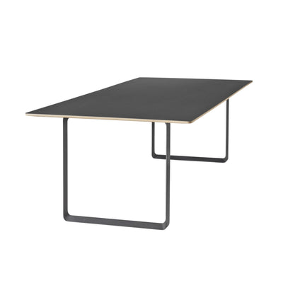 Muuto 70/70 table 255x108, black linoleum/plywood/black
