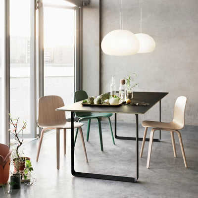 Muuto 70/70 table 255x108, black linoleum/plywood/black
