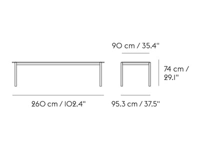 Muuto Linear Wood table, oak (260x90 cm)