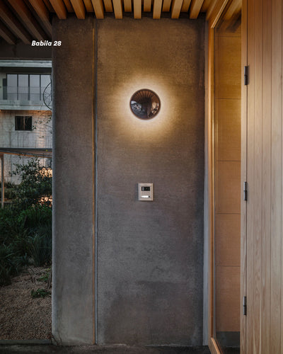 Marset Babila wall lamp, polished stainless steel (outdoor)