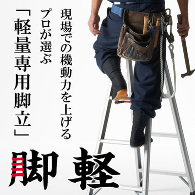 Hasegawa Ashigaru ladder 4-step, silver