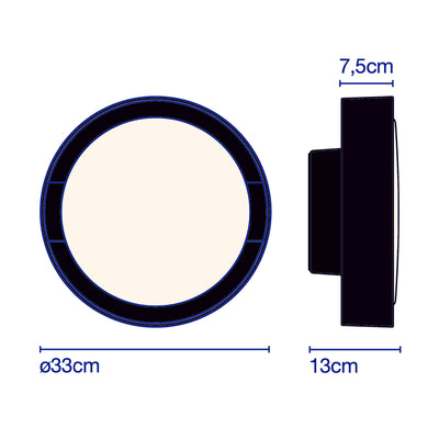 Marset Plaff On 33 ceiling and wall lamp