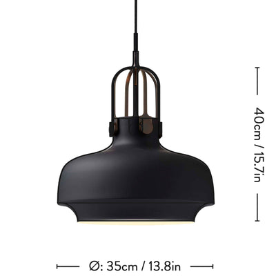 &Tradition SC7 Copenhagen pendant light, matt black/bronzed brass