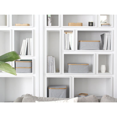 Gudee Akore Storage Box with Lid Rectangular, Grey