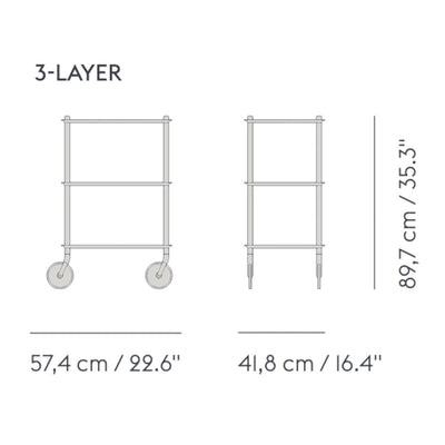 Muuto Flow 3-Layer trolley, grey