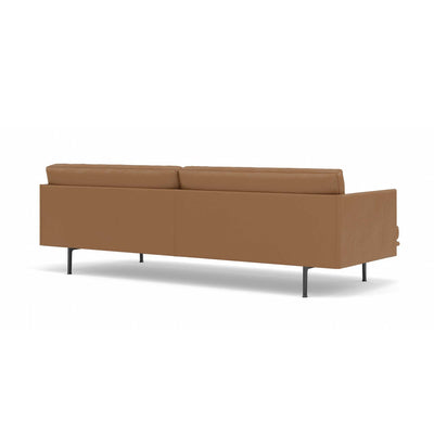 Muuto Outline 3-Seater sofa, cognac leather/black