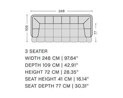 HAY Quilton 3-seater Sofa, ,Vidar 0932