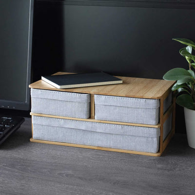 Gudee Ree desktop organizer 3-drawers, natural