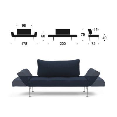 Innovation Living Zeal Daybed , 528 Mixed Dance Blue