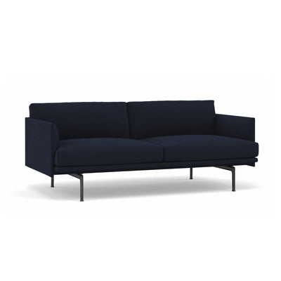 Muuto Outline Sofa 2-Seater, Vidar554/Black w170xd84xh71cm
