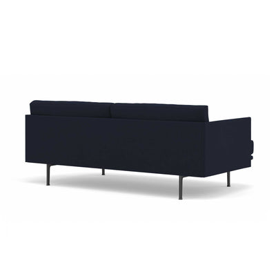 Muuto Outline Sofa 2-Seater, Vidar554/Black w170xd84xh71cm