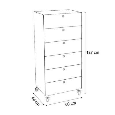 Kriptonite Container 6 Drawers 60cm