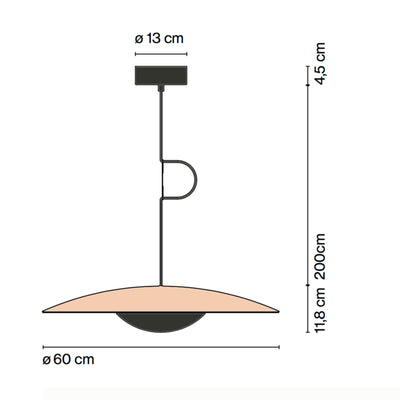Marset Ginger 60 Suspension Lamp , Oak