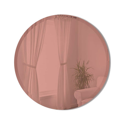 Umbra Hub beveled round wall mirror ø60, copper