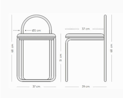 Aytm Angui chair, anthracite/gold
