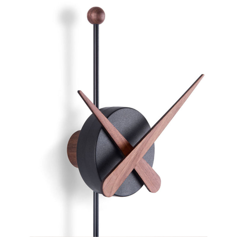 Nomon Punta Wall Clock, walnut/black